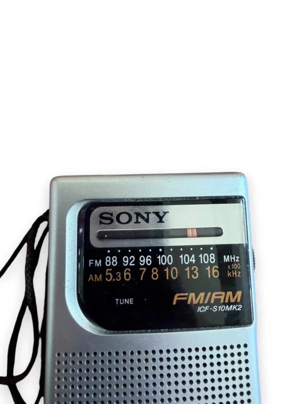 Sony ICF-S10MK2 Portable FM AM Radio Silver Vintage Tested & Working